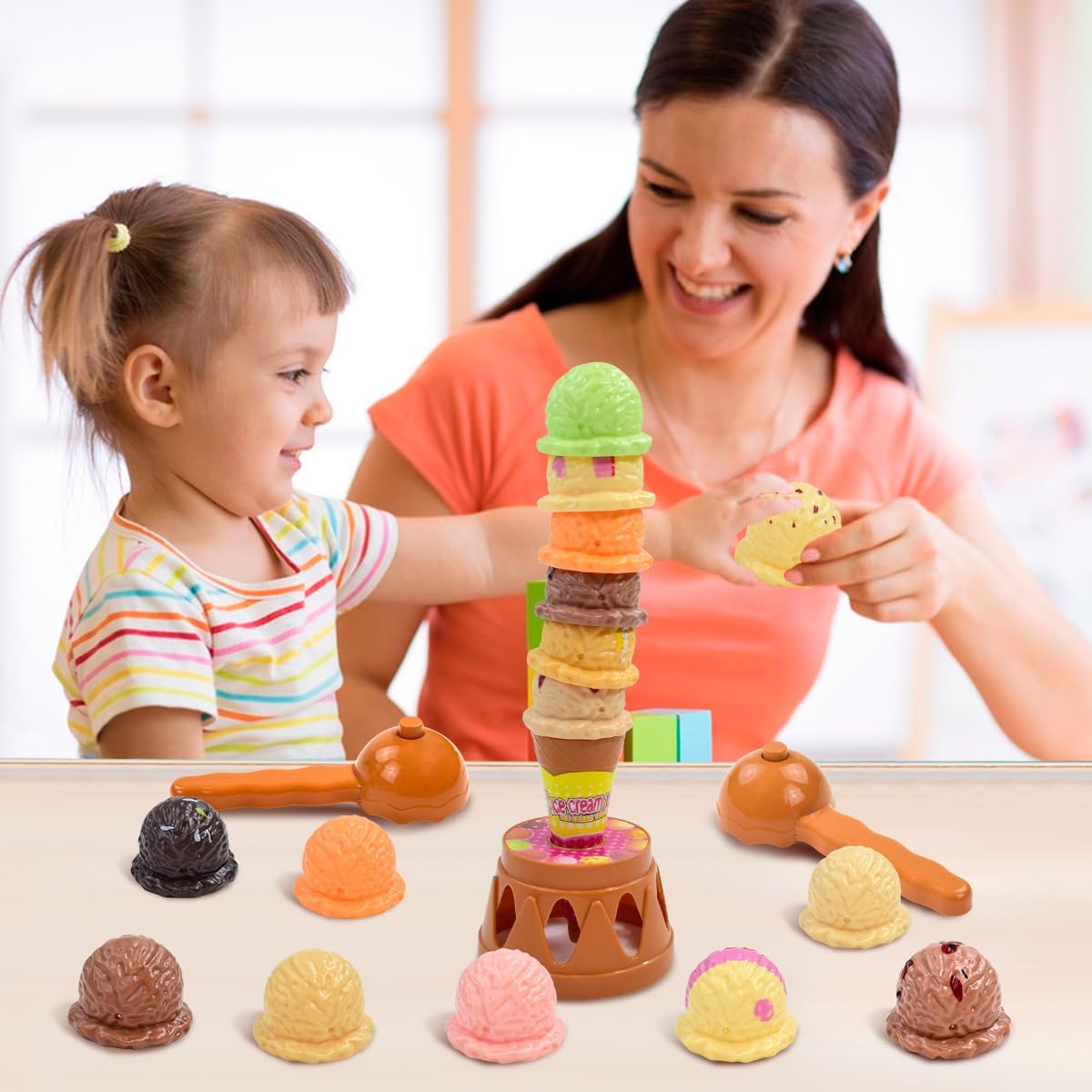 Children's Ice Cream Stacking  - Kids Outdoor Kitchen Accessories recension och pris